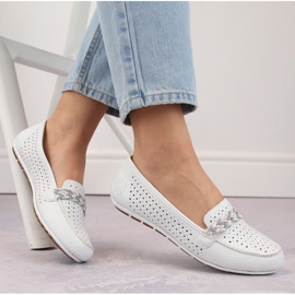 Chaussures ajourées confortables Rieker W RKR661 blanc blanche 2
