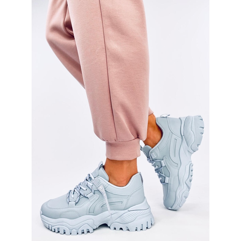 Baskets compensées bleues Bains 2