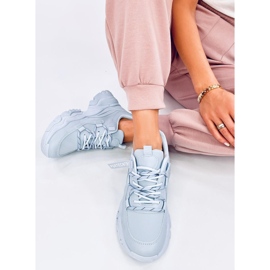 Baskets compensées bleues Bains 4
