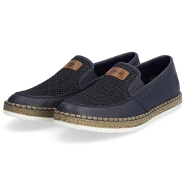 Chaussures en cuir confortables Rieker M RKR656 bleu marine 2