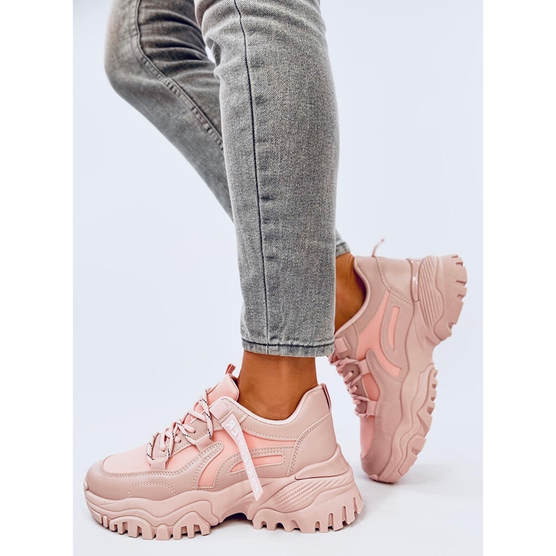 Bains Baskets compensées roses 2