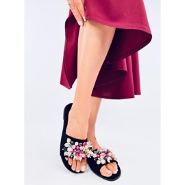 Seastar Lumsen Tongs noires avec pierres colorées 2