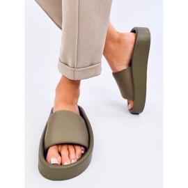 Fontes Oliver tongs souples pour femmes vert 1