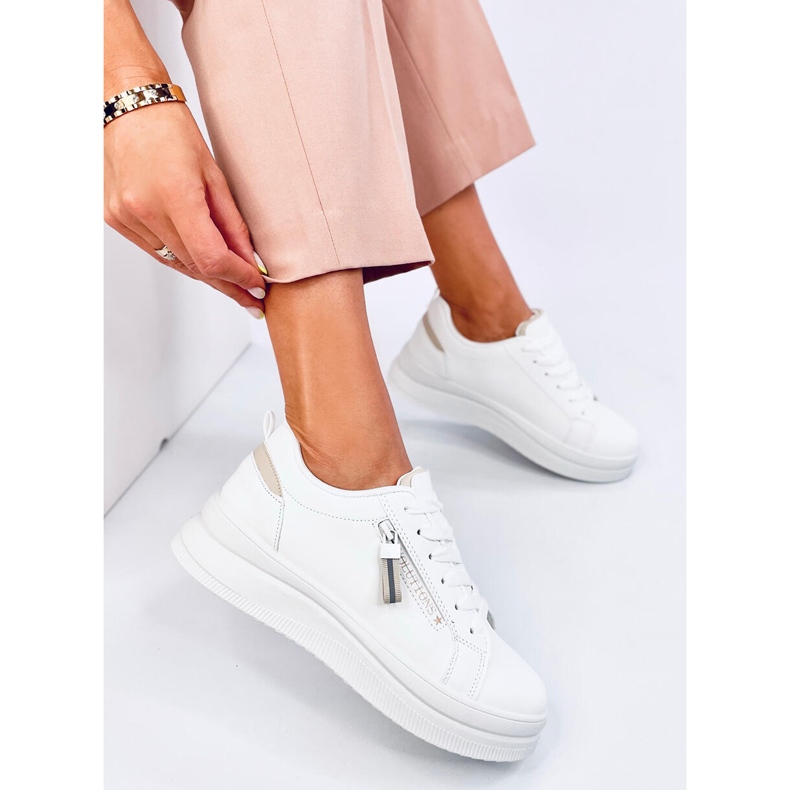 Mayers Baskets femme beiges blanc 2