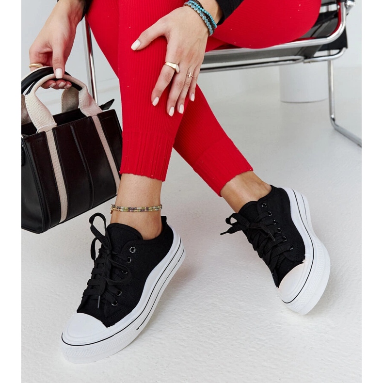 Baskets à plateforme Fiori noires le noir 1