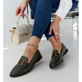 Mocassins vert foncé avec boucle Lemlem 1
