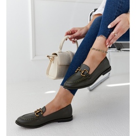 Mocassins vert foncé avec boucle Lemlem 2