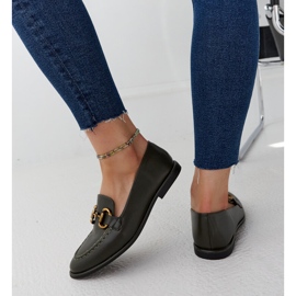 Mocassins vert foncé avec boucle Lemlem 5