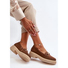 Zazoo 3429 Mocassins en daim pour femme avec décoration, marron brun 1 Zazoo 3429 Mocassins en daim pour femme avec décoration, marron brun 1