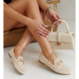 Mocassins à boucles beiges d'Erminia 1