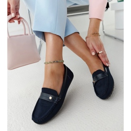 Mocassins en tissu bleu marine de Fombio 1