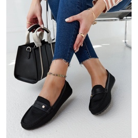 Mocassins en tissu noir par Fombio le noir 1