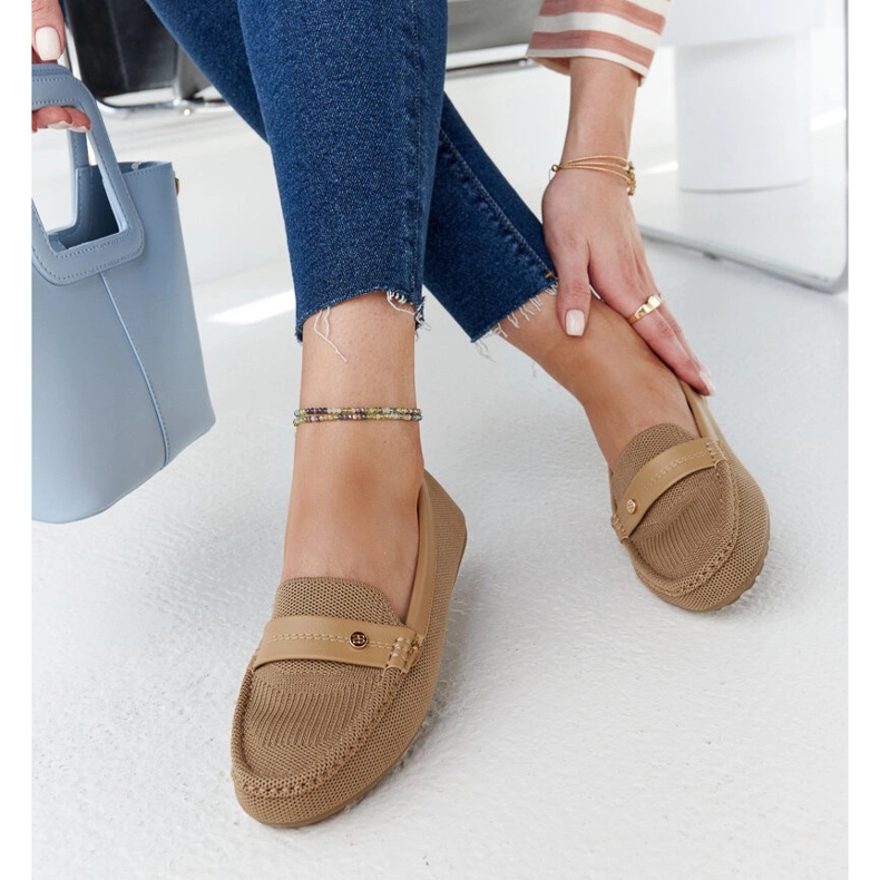 Mocassins en tissu marron de Fombio brun 1