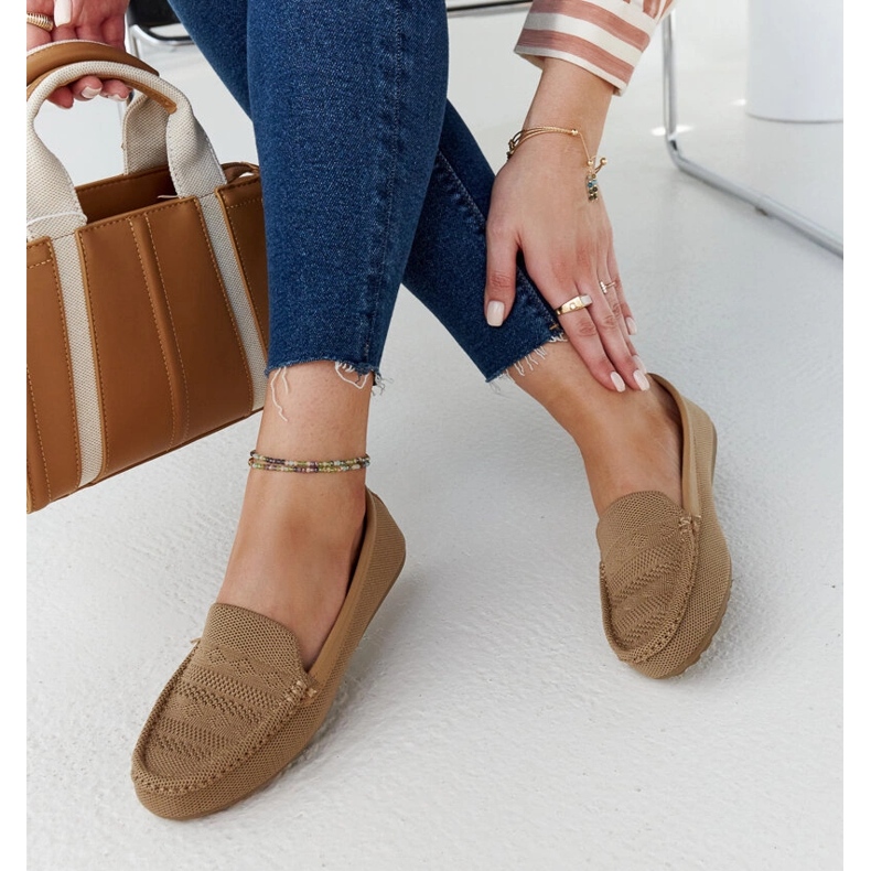 Mocassins en tissu marron de Fiammetta brun 1