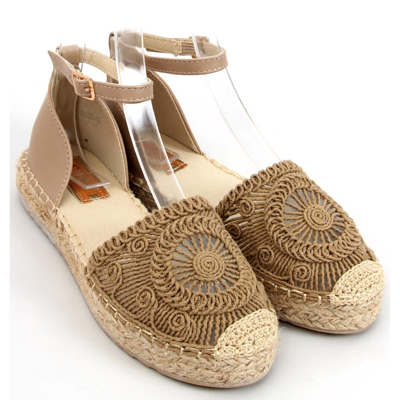 Espadrilles ajourées Jasmine Kaki beige 1