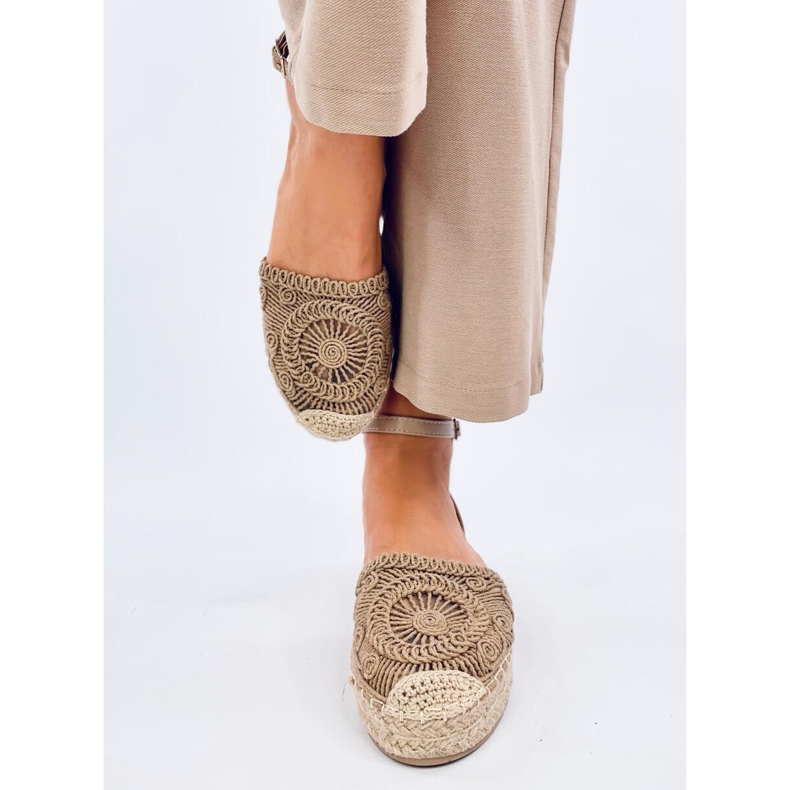 Espadrilles ajourées Jasmine Kaki beige 2