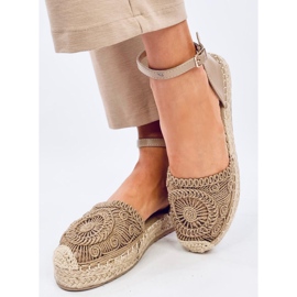 Espadrilles ajourées Jasmine Kaki beige 3
