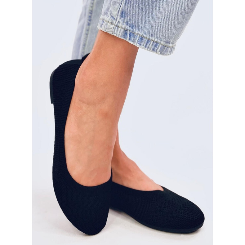 Newey Ballerines tricotées noires 2