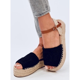 Boho Ingram Sandales espadrilles noires le noir 2