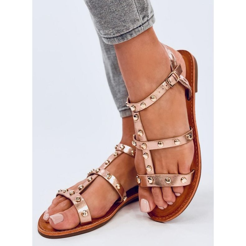 Sandales à clous Neha Champagne rose 2