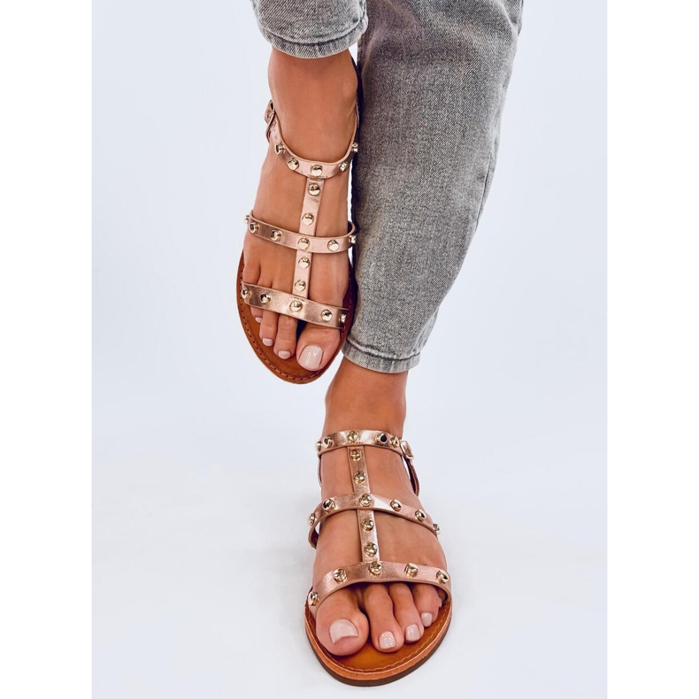 Sandales à clous Neha Champagne rose 1