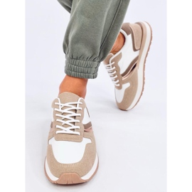 Baskets femme Carthy Kaki blanc 1