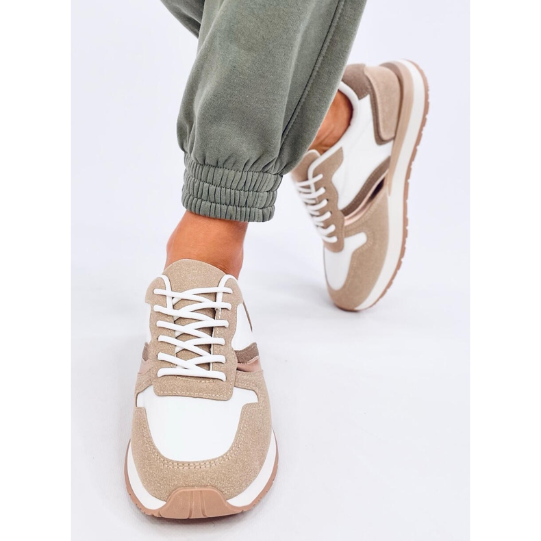 Baskets femme Carthy Kaki blanc 1