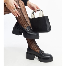 Chaussures à talons hauts en éco-cuir noir par Vinceza 1