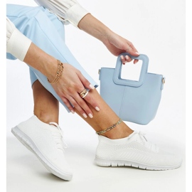 Baskets Zahira en tissu blanc 1