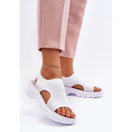 Sandales de sport à semelle épaisse pour femme, blanc Deinaleia blanche 2