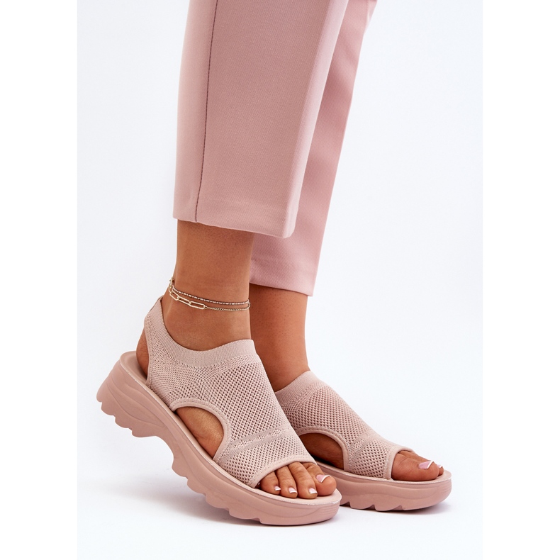 Sandales de sport pour femmes à semelle épaisse, rose Deinaleia 1