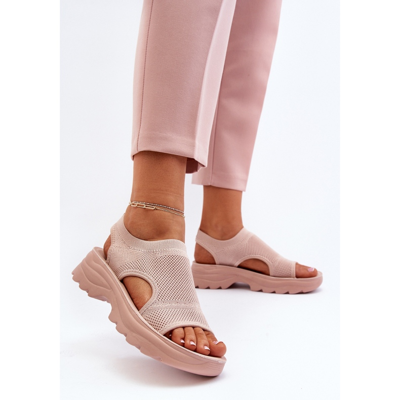 Sandales de sport pour femmes à semelle épaisse, rose Deinaleia 2