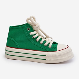 Baskets Plateforme Femme Vert Aineri 2