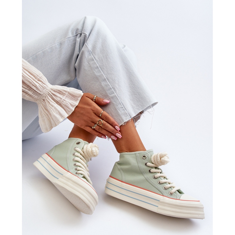 Baskets Plateforme Femme Menthe Aineri vert 1