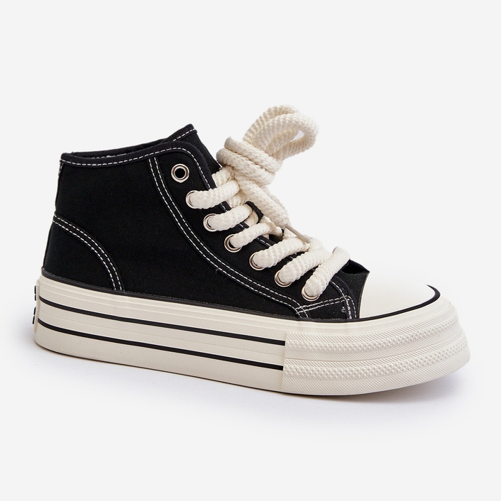 Baskets Plateforme Femme Noir Aineri 2