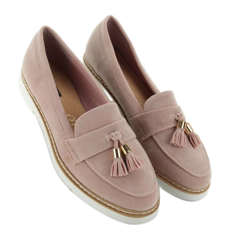 Mocassins classiques pour femmes 7101 Rose 1