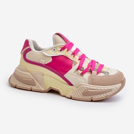 Baskets Femme à Semelle Épaisse Fuchsia Peonema rose 1
