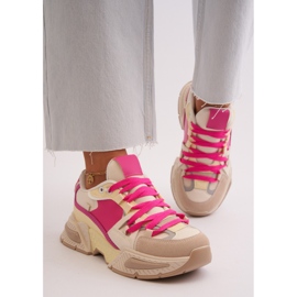 Baskets Femme à Semelle Épaisse Fuchsia Peonema rose 4