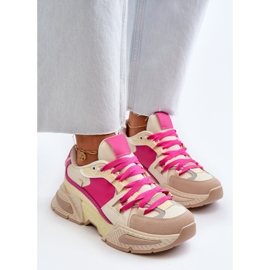 Baskets Femme à Semelle Épaisse Fuchsia Peonema rose 6