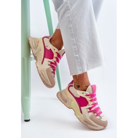 Baskets Femme à Semelle Épaisse Fuchsia Peonema rose 7
