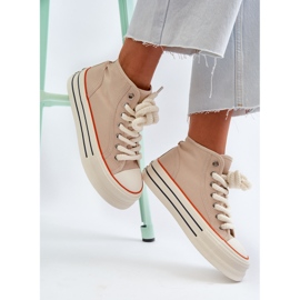 Baskets Plateforme Femme Beige Aineri 1