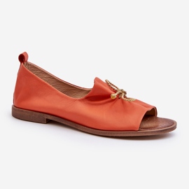 Zazoo 2660 Ballerines en cuir pour femme, orange 1 Zazoo 2660 Ballerines en cuir pour femme, orange 1