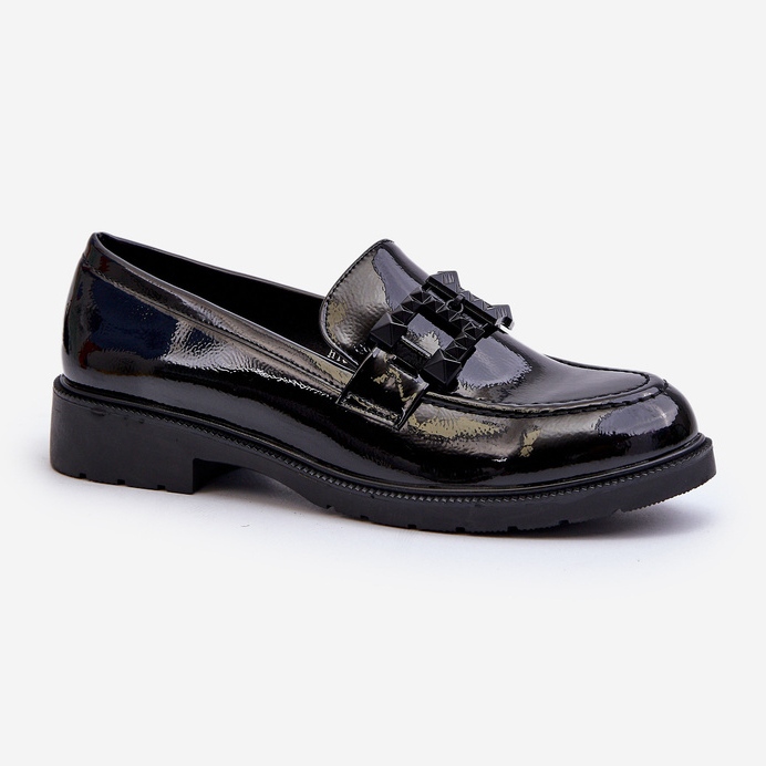 Mocassins Femme Laqués Avec Décoration S.Barski HY371A noir 2
