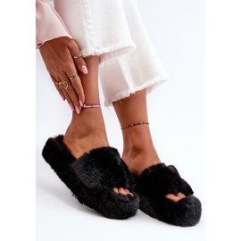 Chaussons Fourrure Femme Noir Stepia 1