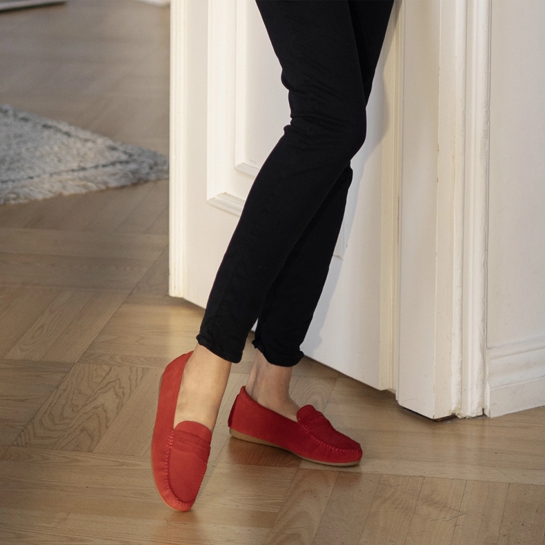 Marco Shoes Mocassins Vigo rouge 1