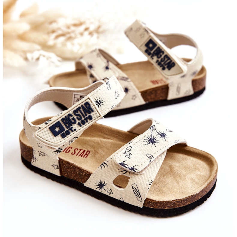 Sandales enfant Big Star JJ374379 Beige blanche 4