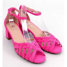 Sandales Kermel Fuchsia à petit talon rose 5