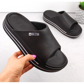 Tongs plateforme noires pour femmes Big Star NN274A037 le noir 1