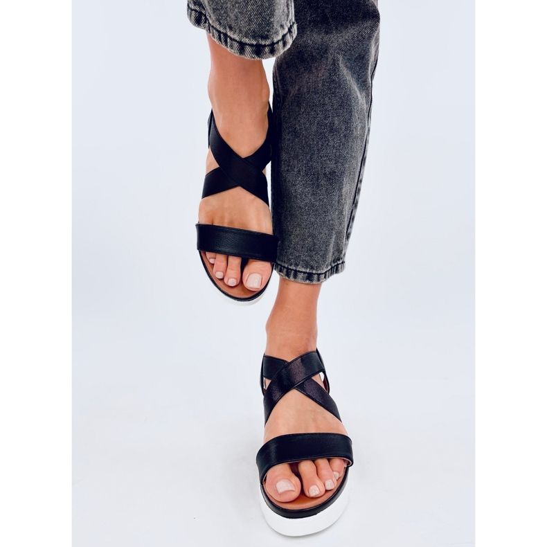 Caden Sandales compensées noires le noir 1