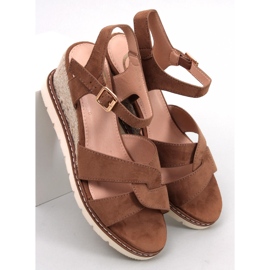Espadrilles à talon compensé Sermon Kaki brun 1
